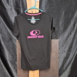 Black Mossy Oak Dri-More Tech Shirt size youth 14-16